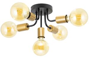 Toolight - Stropní lampa Fascino - černá/zlatá - APP1118-5C