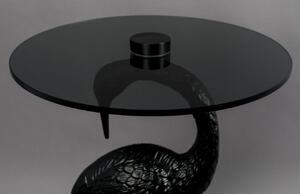Černý kulatý odkládací stolek DUTCHBONE Crane 40 cm