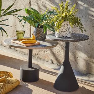 Černý terrazzo odkládací stolek Kave Home Delano 40 cm