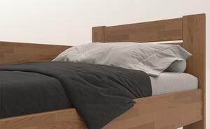 Rohová postel JOHANA levá, dub/světlý ořech, 80x200 cm