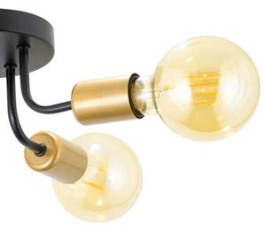 Toolight - Stropní lampa Fascino - černá/zlatá - APP1117-3C