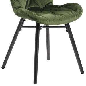 Židle Batilda forest green/prošívaná