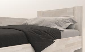 Rohová postel JOHANA levá, buk/bílá, 100x200 cm