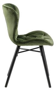 Židle Batilda forest green/prošívaná