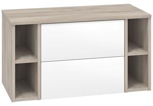 EBS Kuba Sestava skříňky se dvěma regály a deskou 101x46,8 cm, bílá/dub Kronberg 1 set