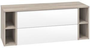 EBS Kuba Sestava skříňky se dvěma regály a deskou 141x46,8 cm, bílá/dub Kronberg 1 set