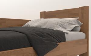 Rohová postel JOHANA levá, dub/světlý ořech, 100x200 cm
