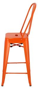 Židle barová Paris Back 66cm oranžová