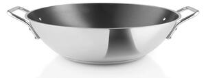 Eva Trio Stainless Steel Ceramic Pánev WOK 32 cm, objem 5 l, 90% recyklovaná nerez, bez PFAS, keramický povrch Slip-Let, na indukci, Eva Solo