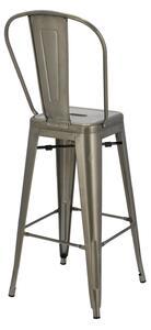 Barová židle Paris Back 75cm. metalik