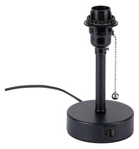 Brilagi - Stolní lampa s USB portem TABLON 1xE27/25W/230V černá