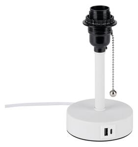 Brilagi - Stolní lampa s USB portem TABLON 1xE27/25W/230V bílá