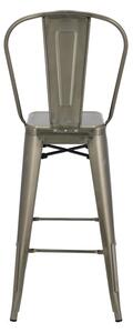 Barová židle Paris Back 75cm. metalik
