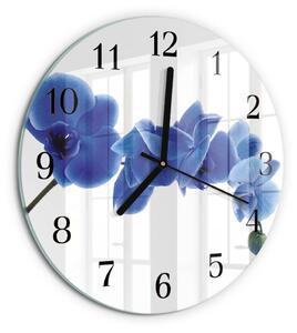 Skleněné nástěnné hodiny Orchidej zsoc-fi30-00176384