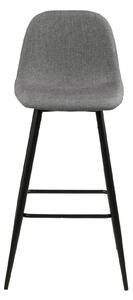 Barová židle Wilma světle šedá/černá