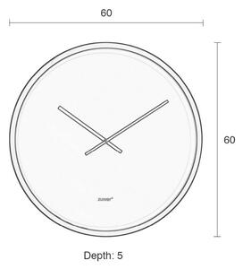 Nástěnné černé minimalistické hodiny ZUIVER BANDIT 60 cm
