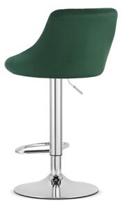 SUPPLIES KAST Barová sametová židle - zelená barva