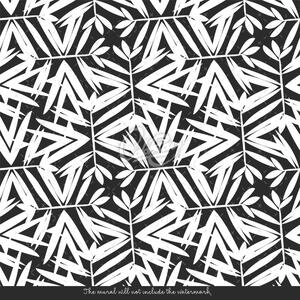 Fototapeta Designový listový design v černé a bílé Samolepící 250x250cm