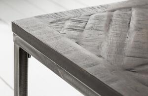 Moebel Living Šedý mangový konferenční stolek Greiny 100 x 50 cm