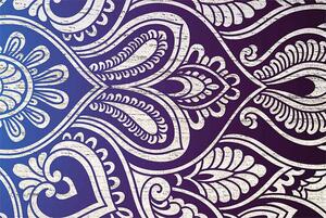 Obraz mandala na dřevě Purple Velikost (šířka x výška): 150x60 cm