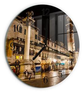 Skleněné nástěnné hodiny Noc ve městě zsoc-fi30-00174947
