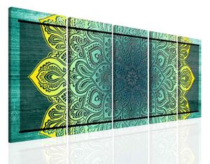 Malvis ® Obraz tyrkysová mandala Velikost: 150x60 cm