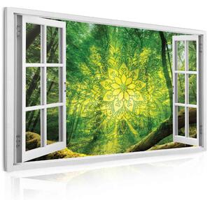 Malvis Obraz okno lesní strážce Velikost (šířka x výška): 30x20 cm
