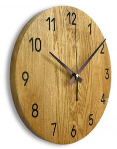 Dřevěné nástěnné hodiny s dubovým dřevem - Číselník I SENTOP MAS002
