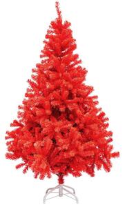 Červený umělý vánoční stromek, 120cm 230 větví