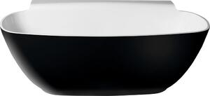 Polysan NIGRA volně stojící vana litý mramor 158x80x45cm, černá/bílá 72975