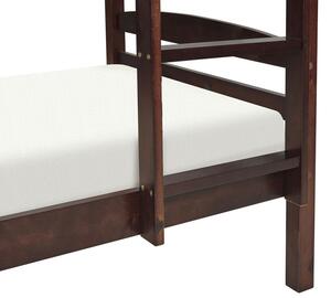 Patrová postel 90 cm Reggeton (tmavé dřevo) (s roštem a úložným prostorem). 1075541