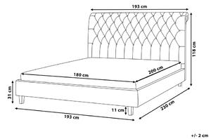 Manželská postel 180 cm Rainis (béžová) (s roštem). 1075543
