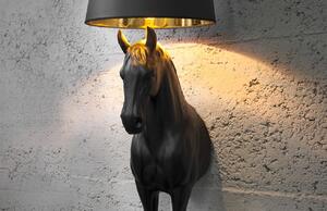 Moebel Living Černá stojací lampa Forster 130 cm