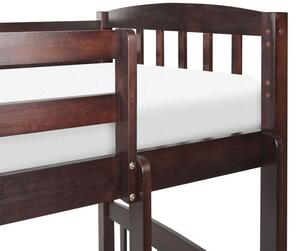 Patrová postel 90 cm Rigel (tmavé dřevo) (s roštem). 1075551