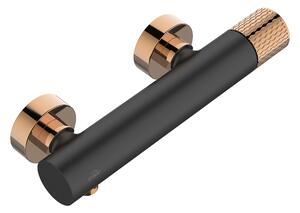 Invena Moonlight, nástěnná sprchová baterie 150 mm, černá-růžové zlato, INV-BN-77-014-V