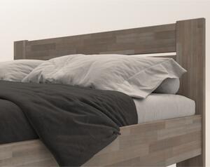 Rohová postel JOHANA levá, buk/šedá, 120x200 cm