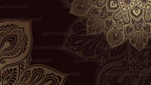 Malvis Mandala hnědý obraz Velikost: 100x40 cm