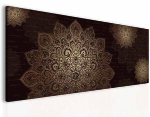 Malvis Mandala hnědý obraz Velikost: 100x40 cm