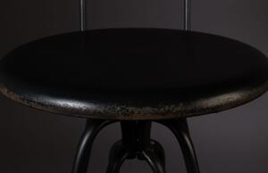 Černá kovová vintage barová židle DUTCHBONE Ovid 61 cm