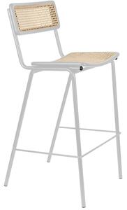 Šedá ratanová barová židle ZUIVER JORT 77,5 cm