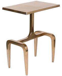 Zlatý kovový odkládací stolek DUTCHBONE Hips 45 x 29 cm