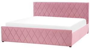 Manželská postel 180 cm Rhett (růžová) (s roštem a úložným prostorem). 1075604