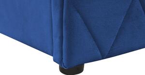 Manželská postel 160 cm Rhett (modrá) (s roštem a úložným prostorem). 1075603