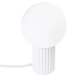 Stolní lampa Halo, 1x bílé skleněné stínítko, w