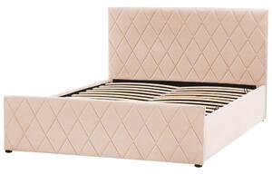Manželská postel 140 cm Rhett (béžová) (s roštem a úložným prostorem). 1075606
