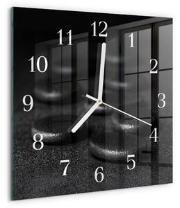 Skleněné hodiny Zenové kameny zskb-30x30-00094614