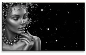 Malvis Obraz žena stříbrné odstíny Velikost: 50x30 cm