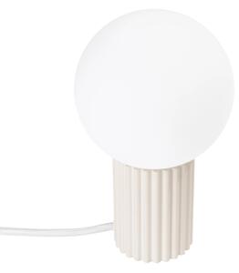 Stolní lampa Halo, 1x bílé skleněné stínítko, be