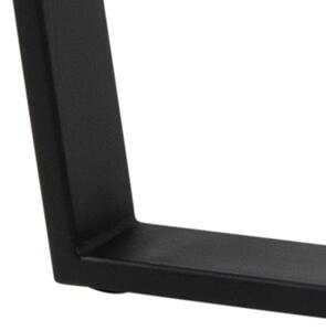 Scandi Černý mramorový kulatý kovový jídelní stůl Calvin 110 cm