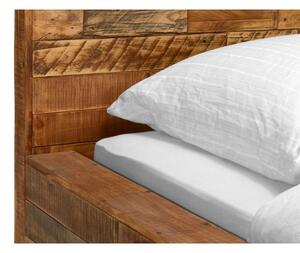Hnědá dřevěná postel Sierra 180x200